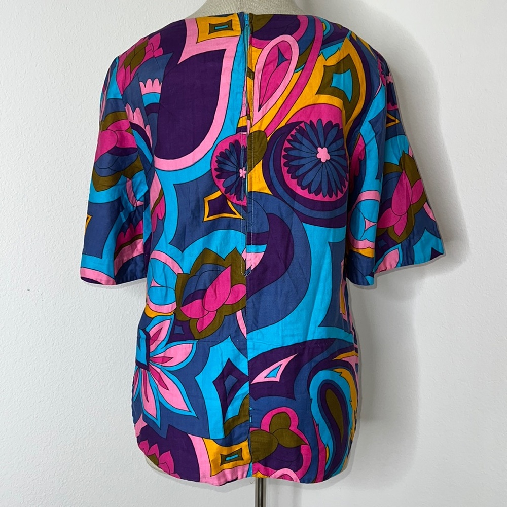 ๐น Vintage Alice Polynesian Fashions Cotton Top - Picture 2 of 3